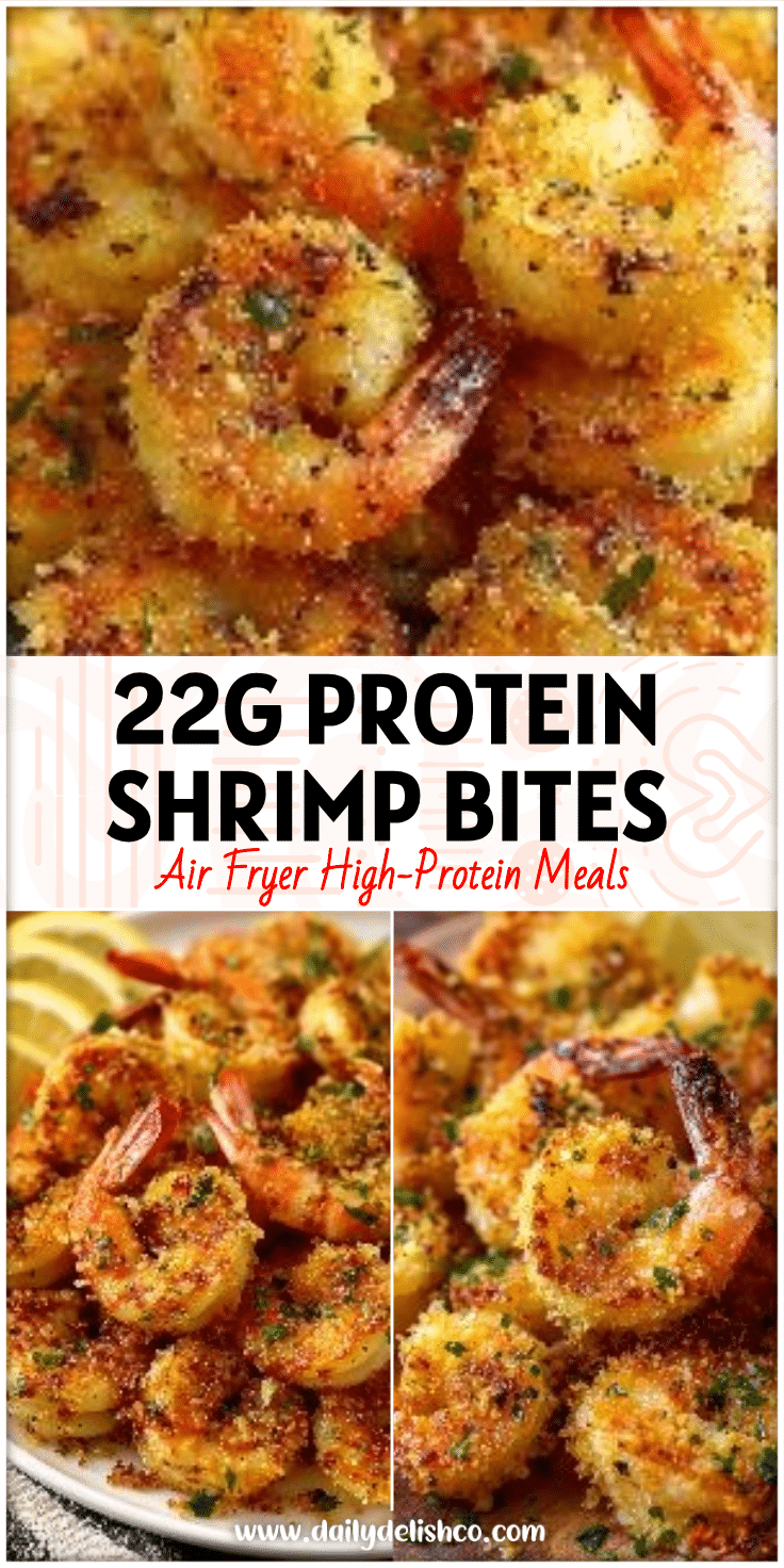 Golden Air Fryer Lemon Garlic Shrimp scampi served on a plate showing juicy Frozen Shrimp In Air Fryer perfection.